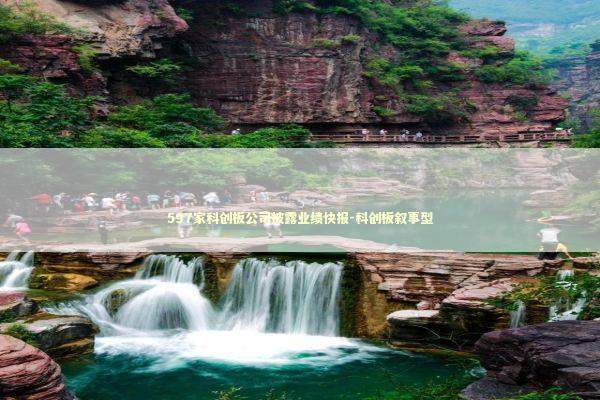 597家科创板公司披露业绩快报-科创板叙事型