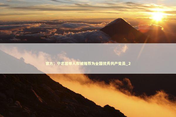 官方：宁忠岩等人拟被推荐为全国优秀共产党员_2