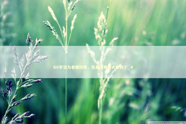 60岁范力老骥伏枥，东吴证券要大并购了_4