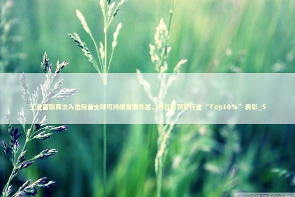 工业富联再次入选标普全球可持续发展年鉴，并首次获评行业“Top10%”表彰_5